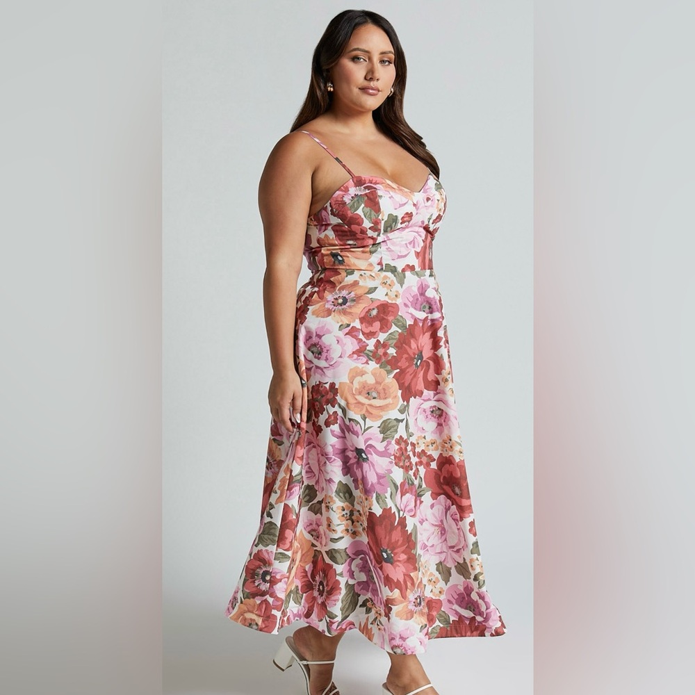 Showpo Pink Floral Maxi Dress